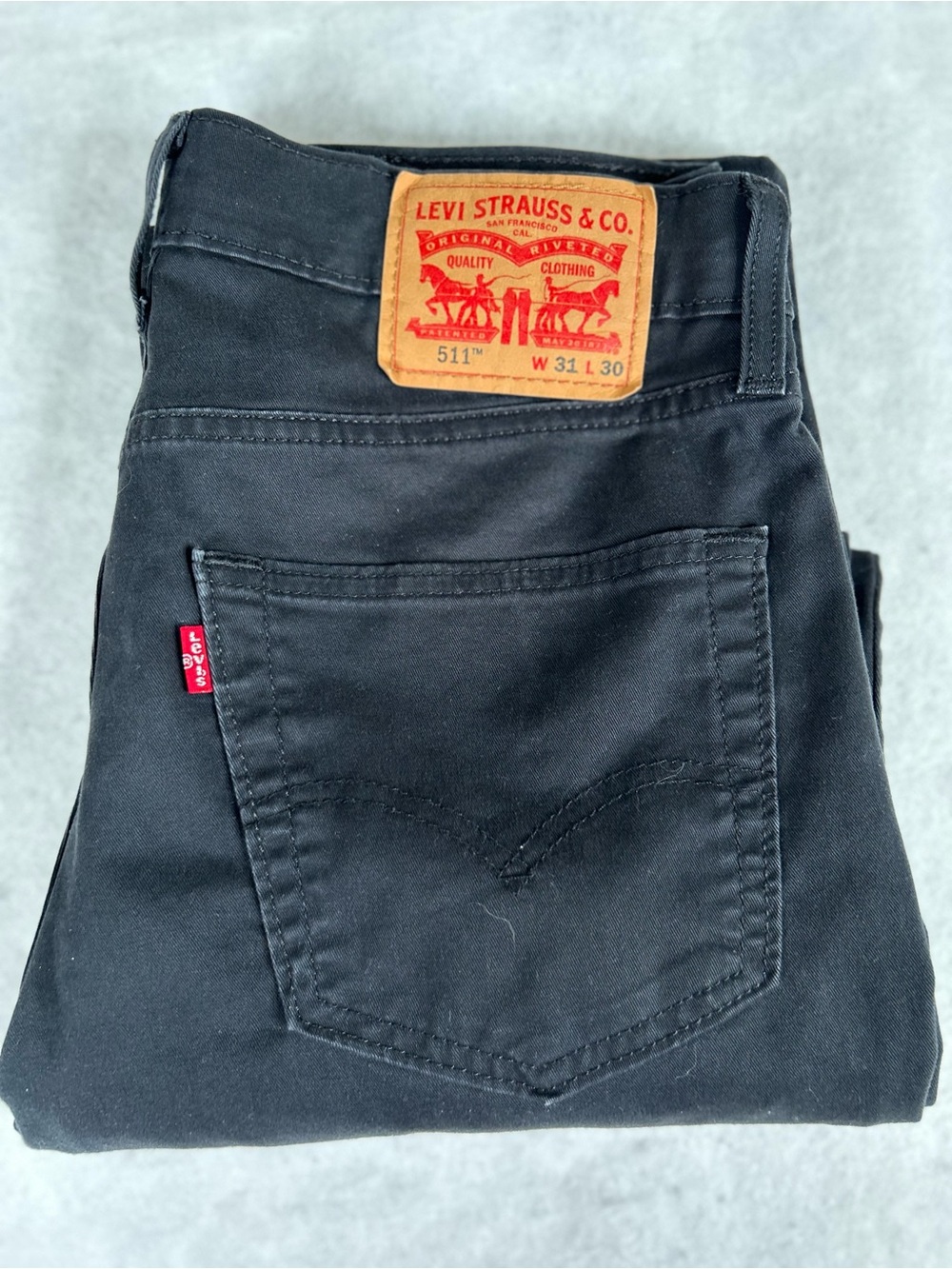 Levis 511 Mens 31x30 Black Slim Fit All Seasons Tech Jeans Medium Wash